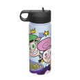 thumbnail image 5 of The Fairly OddParents Kids Insulated Water Bottle With Straw - 18 Oz Stainless Steel Double Wall Vacuum Cup, Leakproof, Bpa Free, Suitable For Boys And Girls, 5 of 5