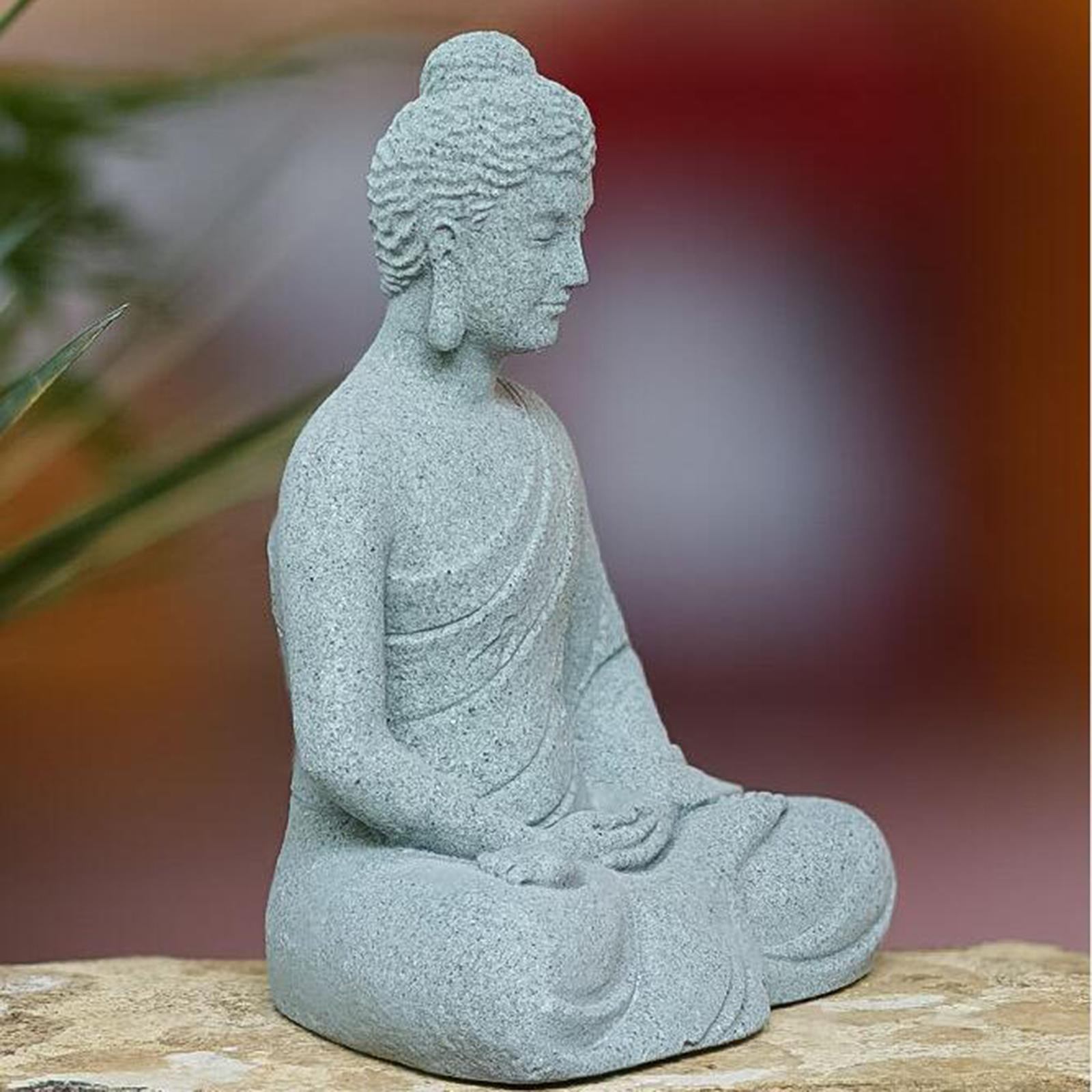 Resin Fish Tank Buddha Sitting Statue Indoor Decoration for Yoga Room , and
