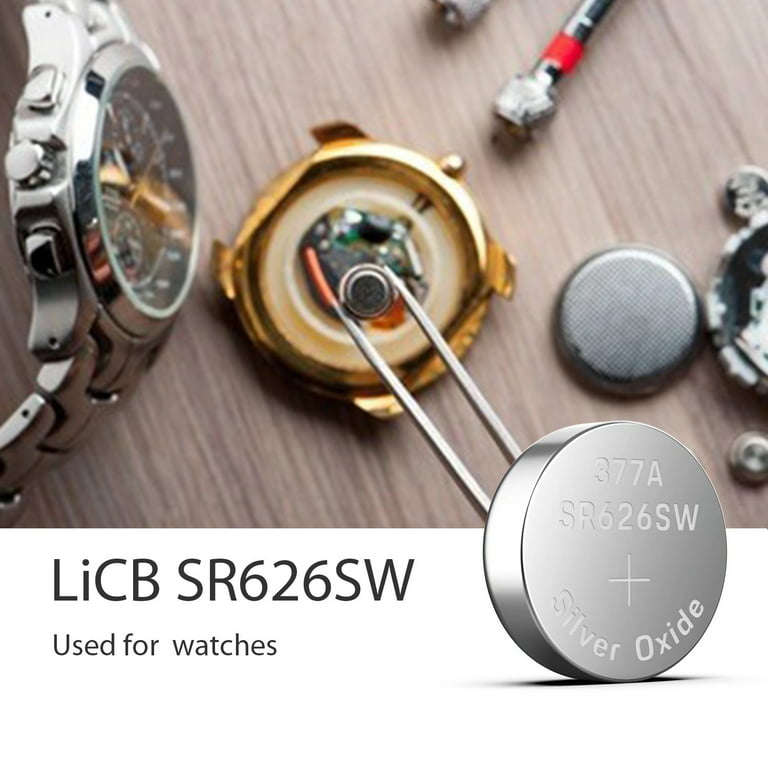 LiCB Lot de 20 piles bouton SR626SW pour montre 377 AG4 SR 626SW