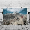 thumbnail image 2 of ABPHOTO Polyester 7x5ft Mountain Backdrop Dangerous mountain horse photography background and Studio Photography Backdrop Props, 2 of 5