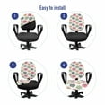 thumbnail image 4 of Cartoon Office Chair Slipcover, Theme Colorful Humanlike Clouds in Repeating Style on Plain Background, Protective Stretch Decorative Fabric Cover, Standard Size, Multicolor, by Ambesonne, 4 of 5