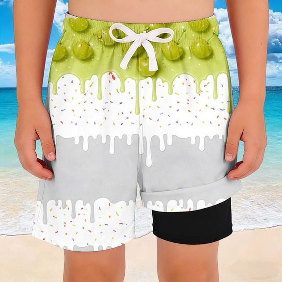 Shachafan Boys Summer Casual Shorts High Waist Comfortable Loose Fit Printed Elastic Waistband Playwear Shorts For Kids Toddler Toddler Clothes