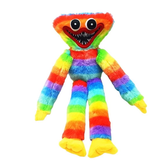 Jouet en Peluche Arc-en-Ciel Huggy Wuggy de 31,8 Pouces, Animal en Peluche Monstre Coloré Poppy Playtime, Peluche de Collection Personnage de Jeu Douce pour Enfants et Fans