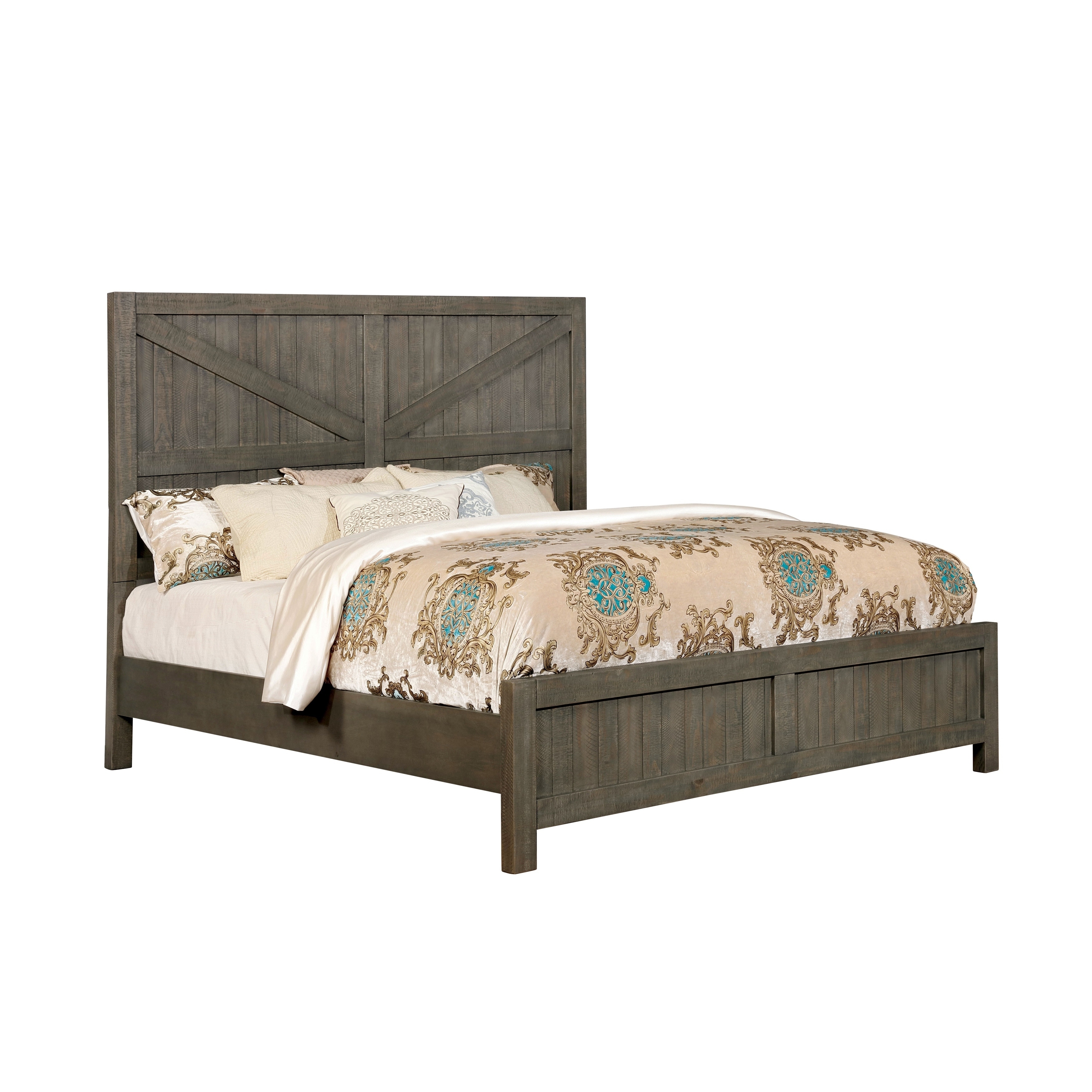 Furniture of America Willow Rustic Farmhouse Barn Door Bed Walmart