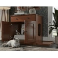thumbnail image 5 of Palace Imports 100% Solid Wood Ziva 2-Door Cat Litter Box Enclosure with 2-Drawers and Litter Catch, Mocha, 5 of 6