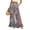 Multicolor, variant on Boho Print Palazzo Pants for Women, High Waist Drawstring Wide Leg Trousers - Summer Flowy Ruffle Hem Lounge Bottoms Beige L