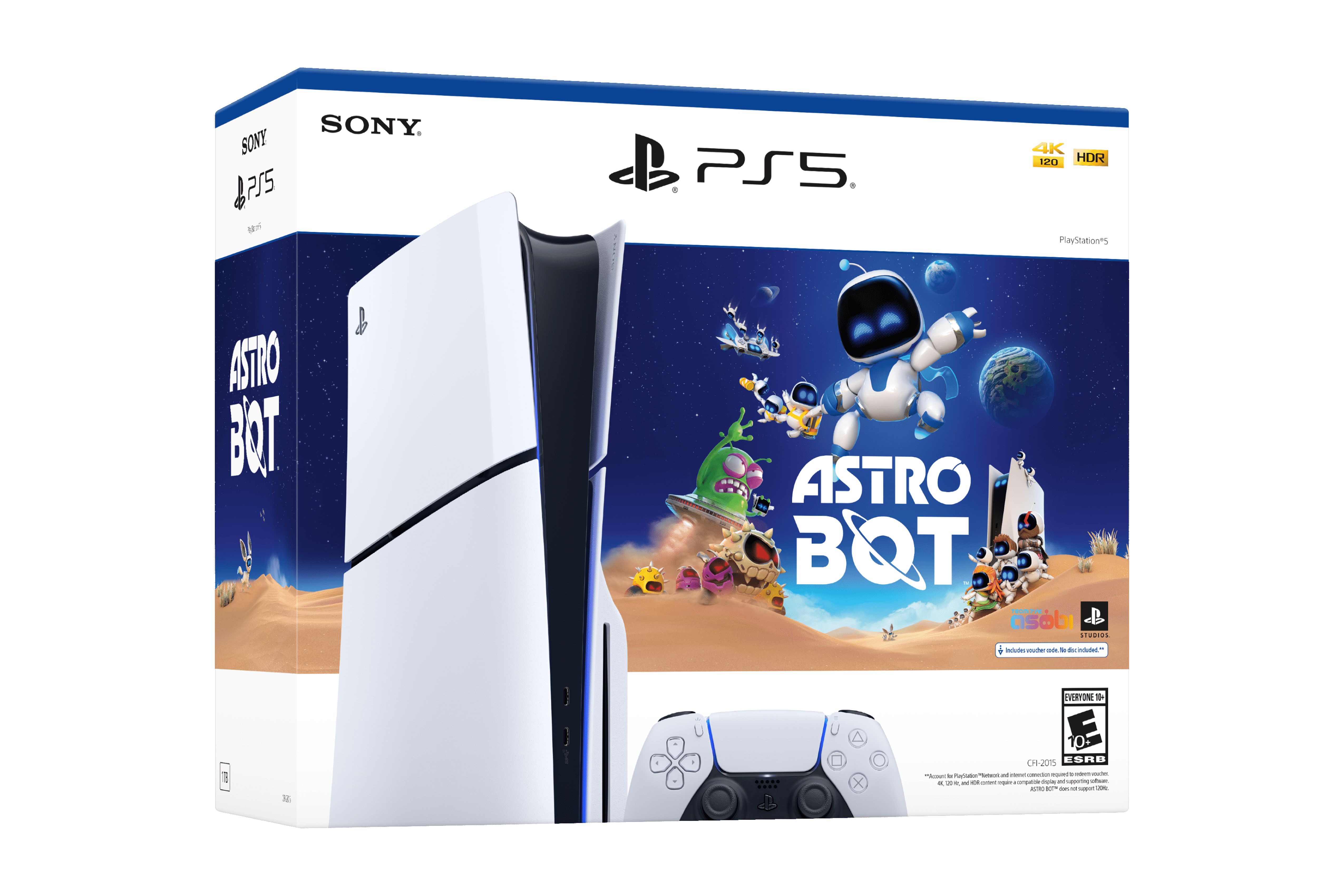 Sony ps5 slim disc astro bot bundle 1tb komplet v beli barvi
