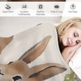 thumbnail image 3 of COMIO Flannel Blanket Gifts Easter Bunny with Floral Wreath (Universal 1) White, 3 of 6