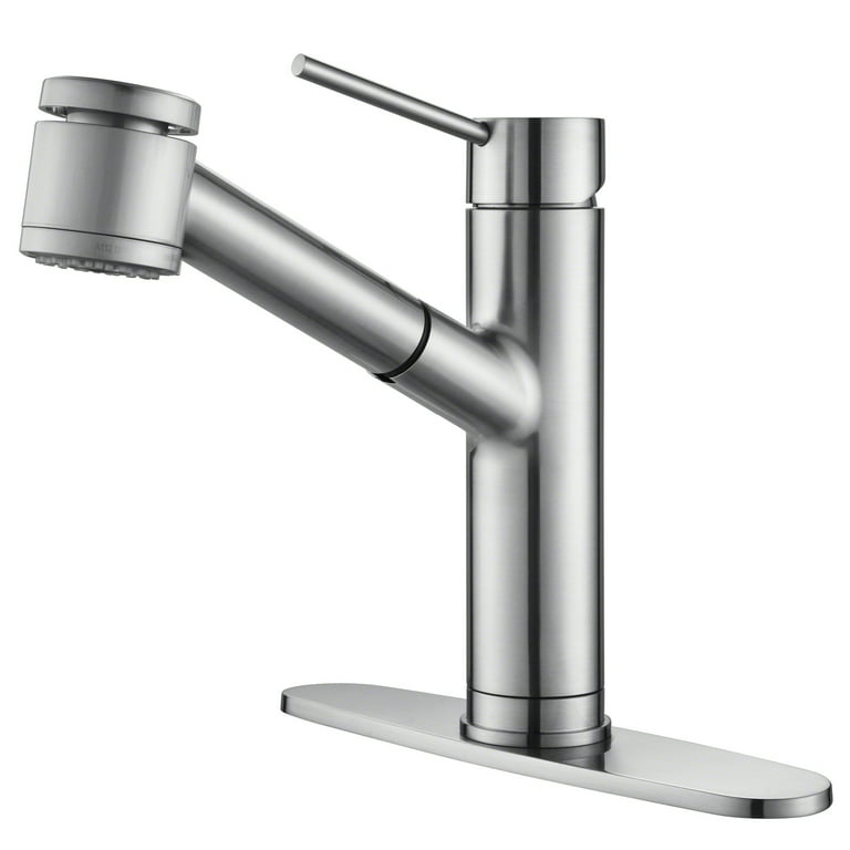 Oletto Single Handle Pull Out Kitchen Faucet in Chrome Finish Oletto Single Handle Pull Out Kitchen Faucet in Chrome Finish