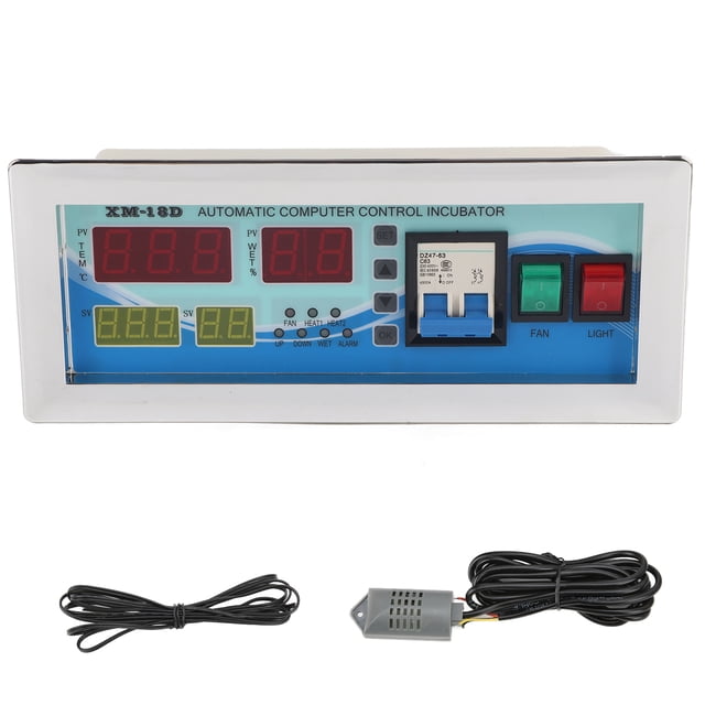 Controlador automático de temperatura y humedad para incubadora de huevos, para pollos y patos (220 V)