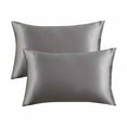 thumbnail image 1 of MKHSQHDG Today's Deals 2Pcs Standard Size (20X26 Inches) Satin Pillow Covers with Envelope Closure, 1 of 9