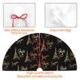 thumbnail image 4 of Lsque Eiffel Tower Print Christmas Tree Skirt, Tree Skirt with Ties or Velcro, Perfect for Holiday Decorations, Halloween, and New Year-36", 4 of 7