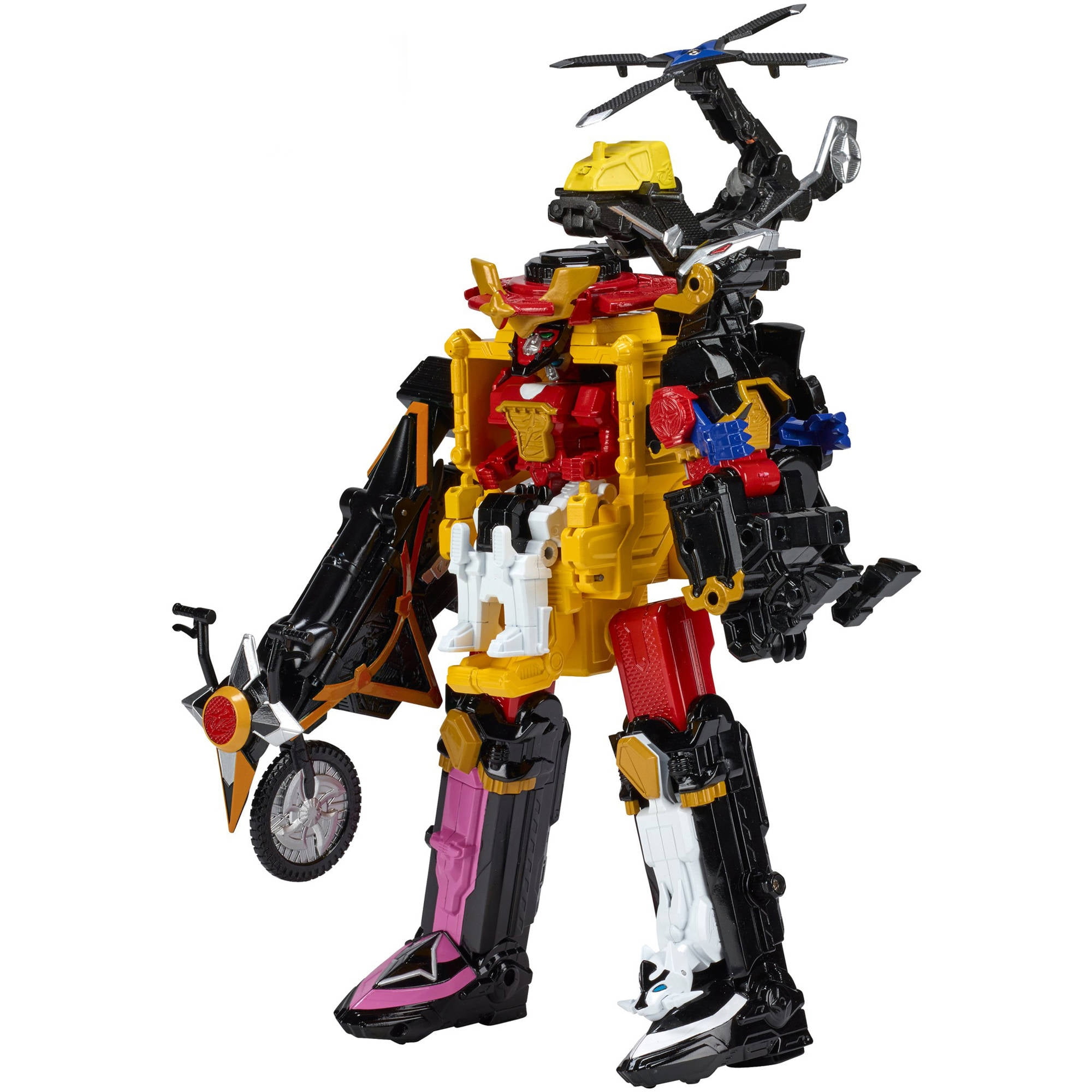 Os Rangers e os Zords de Power Rangers Ninja Steel