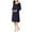 Dark Blue, variant on Diufon Maternity Nursing Dress for Women Double Layer Long Sleeve Round Neck Breastfeeding Dress with Pockets