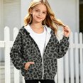 thumbnail image 6 of Grblisyd Girls Zip Up Hoodies Teens Long Sleeve Cute Leopard Print Hood Outerwear Casual Fall Clothes, 6 of 6