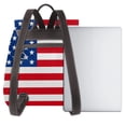 thumbnail image 3 of Logiee America Flags3 Print Backpack Purse for Women,Fashion Leather Backpack Purse,Women's Leather Backpack for Work College Travel, 3 of 4