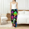 thumbnail image 4 of Zufioo Bright Mushrooms Women Pajama Pants Drawstring Pajama Pants Wide Leg Casual Lounge Pants Sleepwear-Medium, 4 of 6