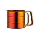 thumbnail image 3 of Tamiz mecánico de acero inoxidable para harina con capacidad para 4 tazas, ideal para hornear, azúcar glas, panqueques y masa de pasteles. Oro rosa, dorado, multicolor y naranja., 3 of 8