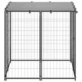 thumbnail image 4 of vidaXL Outdoor Dog Kennel Large Dog Crate Lockable Puppy Cage with Roof Steel, 4 of 30