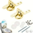 Gold Toilet for Seat Hinges Spare Gold Replacement With Fittings