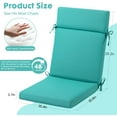 thumbnail image 6 of Outdoor Chair Cushions, Patio Furniture Cushions, Rocking Chair Cushions Waterproof, 21" x 20", Outdoor Seat Cushions with Straps for Chair Set of 2, 6 of 7