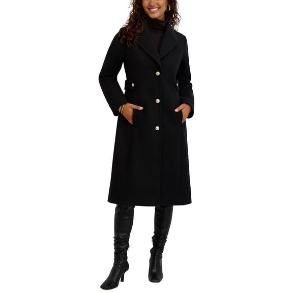 Kensie womens Military Walker Jacket, m, Black
