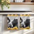 thumbnail image 7 of Sunflower Cows Kitchen Towels Set of 2, Farmhouse Floral Watercolor Botanical Plaid Absorbent Dish Towels for Kitchen, Microfiber Hand Towel, Quick Drying Tea Towel for Cleaning Decorative Dishcloths, 7 of 7