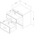 thumbnail image 4 of South Shore Versa 2-Drawer Nightstand - End Table with Storage Rubbed Black, 4 of 11