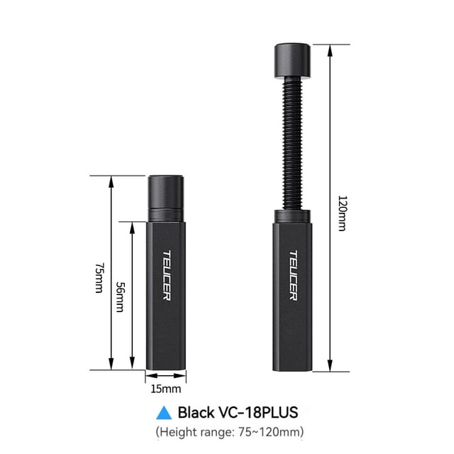 Support GPU VC-18 26 mm à 120 mm Réglable Vertical Télescopique Rotatif Support Support Porte-Cartes Vidéo VC-18-B-PLUS