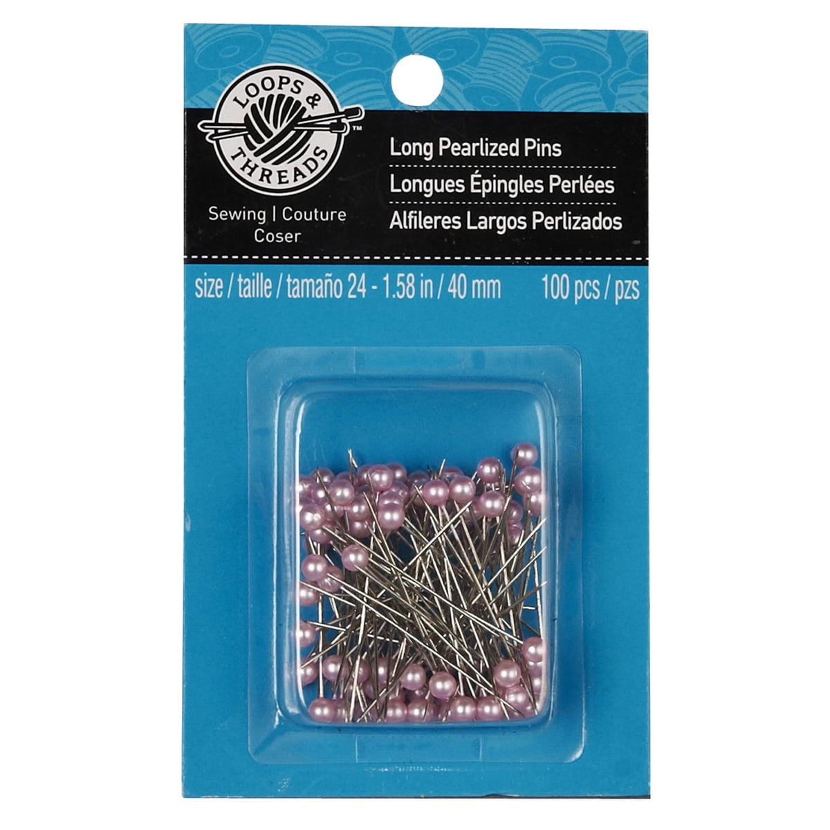 iledspins05ページです！ Loops & Threads™ Long Pearlized Pins - Walmart.com