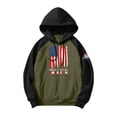 thumbnail image 3 of GIPQJK Men's Hoodies Plus Size American Flag Print Long Sleeve Hooded Sweatshirts Casual Loose Patriotic Pullover Tops Usa Flag Hoodies Sweatshirts with Pockets,Green 2XL, 3 of 6