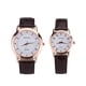thumbnail image 1 of relojes de cuarzo elegantes y modernos, sencillos y casuales, para parejas (marrón para hombre y marrón para mujer)., 1 of 5