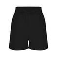 thumbnail image 4 of JDEFEG Girls Shorts Breathable Bike Shorts for Sports Play Girls Shorts Kids Ruffle High Waisted Shorts Cute Summer Dress Shorts with Pockets Black 7-8 Years, 4 of 8