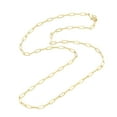 thumbnail image 2 of 5pcs Brass Paperclip Chain Necklaces Long-Lasting Plated Rack Plating Lead Free & Cadmium Free Real 18K golden Plated 17.52 inch(44.5cm), 2 of 5
