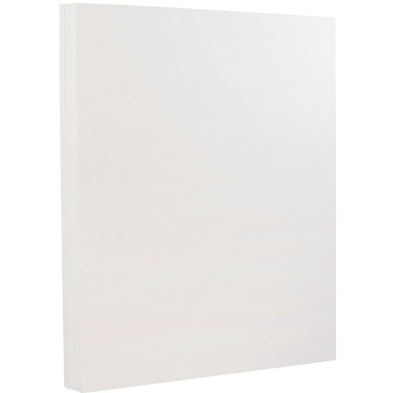 JAM Strathmore Cardstock, 8.5 x 11, Bright White Wove, 130lb, 25
