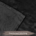 thumbnail image 5 of BNM Solid Fleece Plush Fluffy Blanket, Throw, Black, 5 of 6