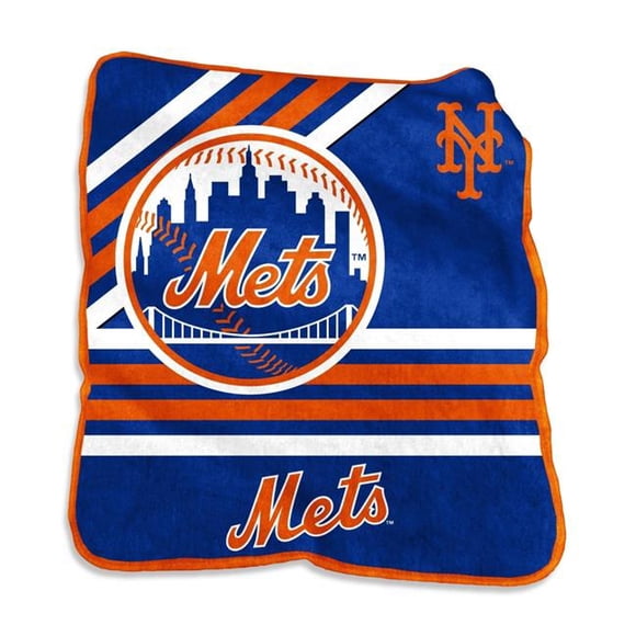 Logo Chaise 519-26C MLB New York Mets Raschel Jeté