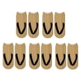 thumbnail image 1 of 5 pares de calcetines con estampado de chanclas, divertidos calcetines elásticos con patrón 3D, calcetines bajos hasta el tobillo estilo A, 1 of 8