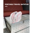 thumbnail image 6 of Prociv Collapsible Baby Bathtub for Infants to Toddler, Portable Travel Bathtub Multifunctional Bathtub with Drain Hole, Baby Folding Bathtub for Newborn 0-36 Month Pink, 6 of 12