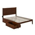 thumbnail image 3 of City Chic Bed with Drawers - Modern Storage Bed Frame - Walnut Finish - Bedroom Furniture, 3 of 6