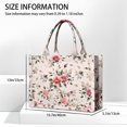 thumbnail image 3 of Large Capacity Tote Bag,Pioneer Flower Floral Print Pattern Handbag Fashion Luxury Tote Bag,15.7"x13"x 5.1" Inches,Laptop Compatible, 3 of 6