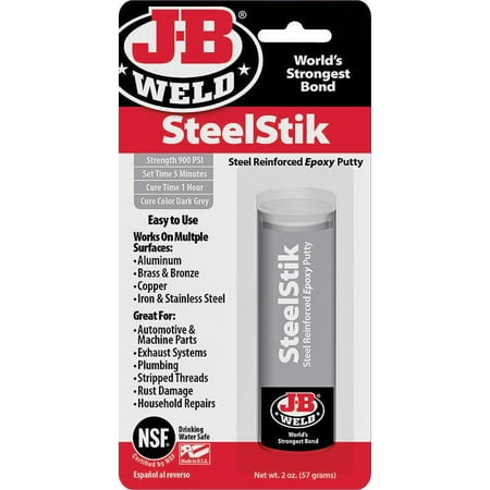 J-B Weld SteelStik Steel Reinforced Epoxy Putty Stick - 2oz