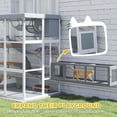 thumbnail image 4 of Topcobe Large Outdoor Catio Cat Enclosure with Hammock, Condo, Jump Platforms, Ladders, Ramps, Tarp, for 2-4 Large Cats, Outside Pet Shelter, Small Animal Habitat, Gray, 4 of 10
