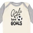 thumbnail image 4 of Inktastic Girls Gotta Have Goals Soccer Girls Long Sleeve Baby Bodysuit, 4 of 5