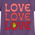 thumbnail image 3 of The Grinch - Grinch Love Stack  - Toddler & Youth Girls Short Sleeve Graphic T-Shirt, 3 of 5