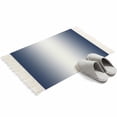 thumbnail image 4 of Navy Blue Ombre Bathroom Rug 2'x3', Blue White Gradient Modern Abstract Art Low Profile Front Entryway Rug with Tassels, Woven Cotton Washable Kitchen Mat Carpet for Foyer Bedroom Back Door Decor, 4 of 9