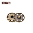 thumbnail image 3 of Uxcell 50 Conjuntos de Botones de Broche de Costura de 25mm, Botones de Cierre Metálico, Bronce, 3 of 7