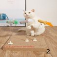 thumbnail image 3 of Dosaele 1pc Rocking Spring Cat Toy (Excluding Scratching Board) Feather & Sisal Rope Cat Teaser Stick Toy  Pet Supplies, 3 of 7