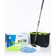 thumbnail image 3 of Simpli-Magic Spin Mop Cleaning Kit with 3 Multi-Color Spin Mop Head Refills, Black/Green, 3 of 5