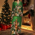 thumbnail image 2 of asdoklhq Fall Pajamas Women Christmas women's long sleeved hooded pajama set Multicolor 3X, 2 of 5